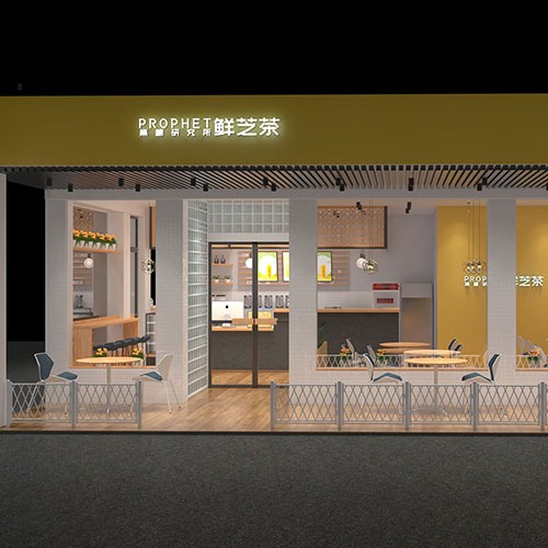 茶饮店面空间设计-海南鲜芝茶店面空间设计